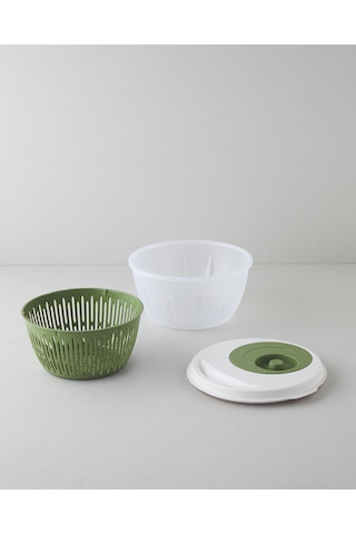 English Home Alexi Plastik Salata Kurutucu Mutfak Gereci 25,6x25,6x14,2 Cm Yeşil Yeşil