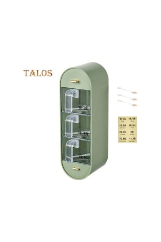 Açık Yeşil Baharat Kutusu Entegre Toz Geçirmez Pp Malzeme Pratik Yumruksuz Baharat Kabı Ev Tedarik Açık Yeşil