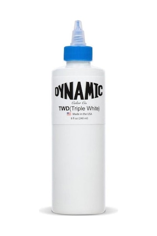 Dynamic Triple White Beyaz Dövme Boyası 8oz - 240ml