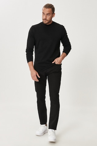 AC&Co / Altınyıldız Classics Erkek Sıyah Trend Slim Fit Dar Kesim 5 Cepli Esnek Denim Jean Kot Pantolon Siyah