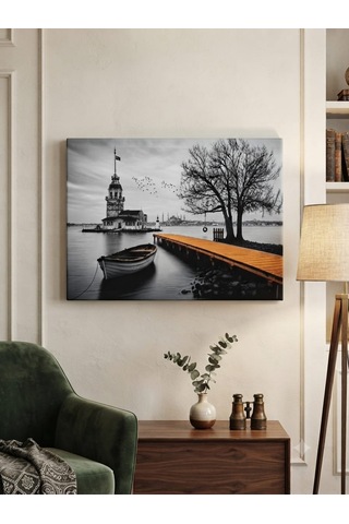 Tablo 60x90 Cm Büyük Boy Kafe Ve Salon Hediyelik Siyah