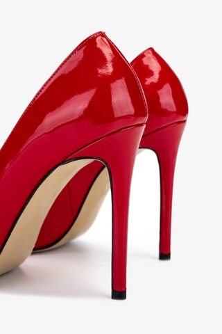 Valmenti Kadın Hakiki Deri Kırmızı Rugan Topuklu Ayakkabı 1027 249 Bn Ayk Y25 Kırmızı Rgn Kırmızı Rugan