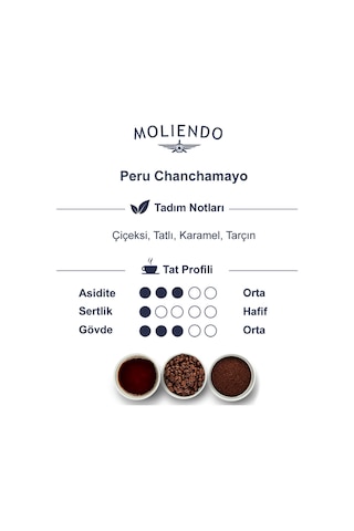 Moliendo Peru Chanchamayo Yöresel Çekirdek Kahve 250 G