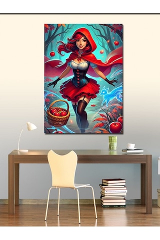 Kanvas Tablo Kırmızı Başlıklı Kız 50cmx70cm