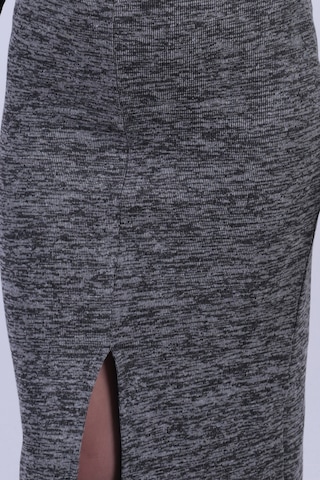 Armonika Kadın Füme Önden Yırtmaçlı Beli Lastikli Midi Boy Etek Arm-26k001037