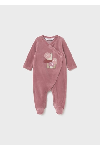 Mayoral Newborn Kız Bebek 2li Kadife Tulum Pembe