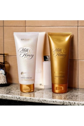 Oriflame Milk & Honey Gold El Kremi 75 ML + Hand Scrub 75 ML