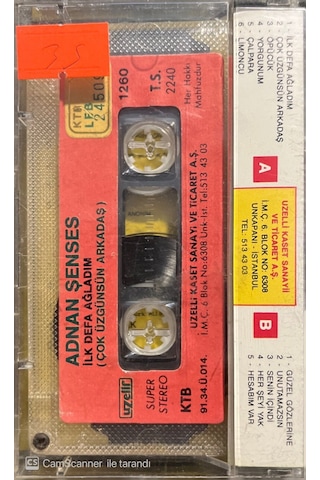 Plak Değildir Kaset Tir Adnan Şenses İlk Defa Ağladım Kaset