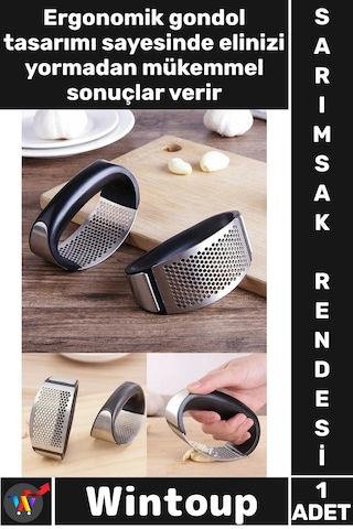 Rende Paslanmaz Çelik Gondol Tasarım Pratik Ezici Mutfak Garlic Press Yeni Nesil Sarımsak Rendesi Çok Renkli