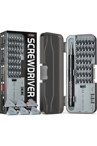 Honeybeeshop 46 İn 1 Siyah Mini Usb Şarj Edilebilir Lityum Pil Yüksek Torklu Elektrikli Tornavida Seti Ev Tamir Bilgisayar Telefon İçin