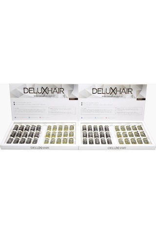 Delux Hair Keratinli Bitkisel Saç Çıkarma Bakım Serum 2 Aylık Set 30 x 10 ML