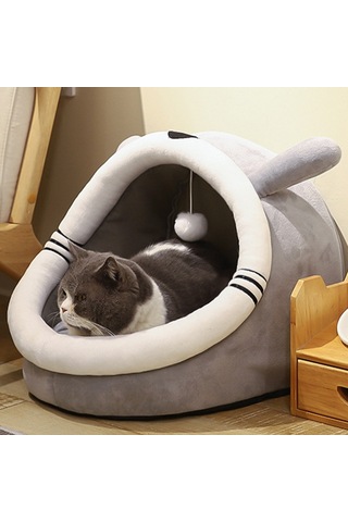 Mufunye Kedi Mağarası Evcil Hayvan İçin Yatağı İdeal Ve Konforlu