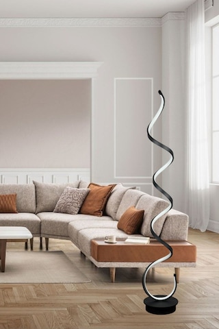 Lara Siyah Renk Modern Tasarım Gün Işığı Led Salon - Yatak Od... Siyah