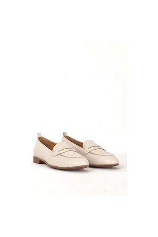 Dericlub Kadın Gerçek Deri Loafer Br 04037 Bej