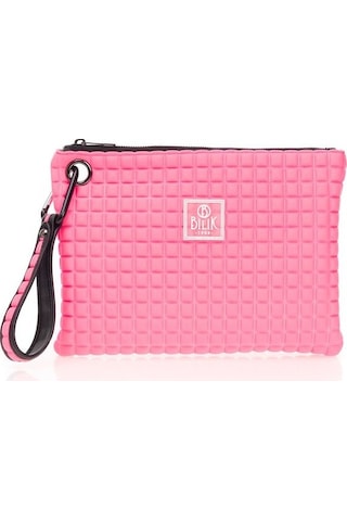 Bilik Deri Pembe Kumaş Kadın Portföy & Clutch Çanta Melis