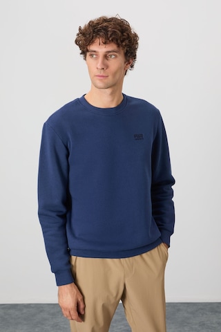 Tommy Life Omar İndigo Şardonlu Erkek Sweatshirt - 88137 Indıgo