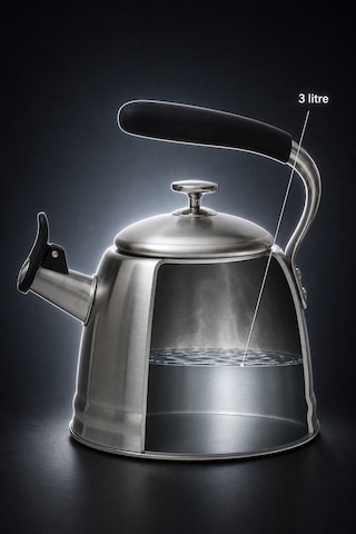 Teatime Paslanmaz Çelik Düdüklü Su Isıtıcısı İnox - 3 L Diğer