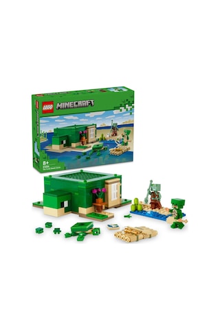 LEGO® Minecraft Kaplumbağa Plaj Evi 21254 8+ Yaratıcı Oyuncak Yapım Seti - 234 Parça