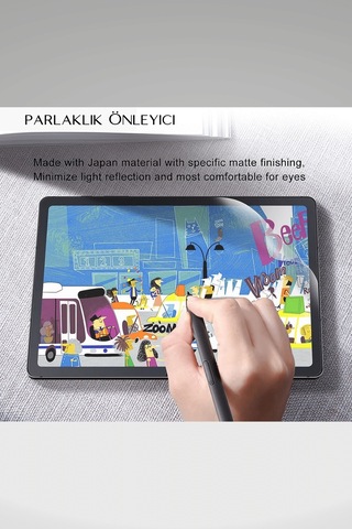 Galaxy Tab S9 Fe Plus Sm-x610 Uyumlu Gerçek Kağıt Hissi Parlama Önleyici Paper Like Ekran Koruyucu