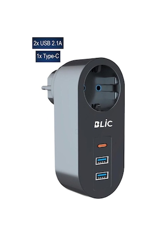 Tekli Akım Korumalı Duvar Prizi Isıya Dayanıklı 2xusb 2.1a 1xtype Diğer