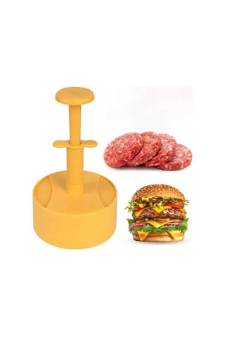 Sarı Doldurulmuş Burgerler İçin Hamburger Presi Burger Patty Maker Sığır Eti Sebzeli Maker Kalıp Burger Köftesi Pişirme Barbekü İçin Mükemmel Sarı