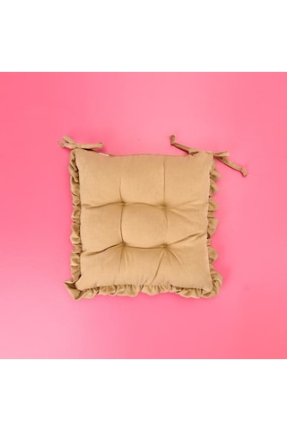 Evidea Soft Maia Sandalye Minderi - Açık Kahverengi - 40x40 Cm Açık Kahverengi