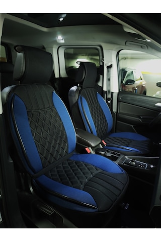 Volvo Xc60 Lüx Oto Koltuk Minderi Ön Arka 5'li Set Elegance Serisi Siyah Mavi