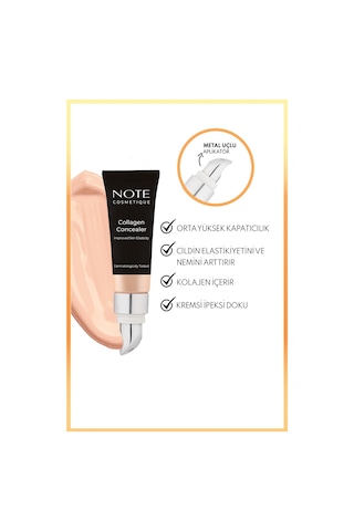 Note Cosmetique Collagen Concealer Spf 20 Kolajen Içerikli Göz Altı Kapatıcısı - 01 Açık