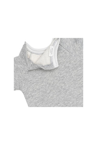 Petit Boom Kontrast Şardonlu Sweatshirt Gri
