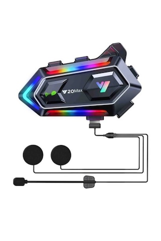 Mey İthalat Bluetooth 5.3 Motosiklet Kask Intercom Gürültü Engelleyici Su Geçirmez Kulaklık