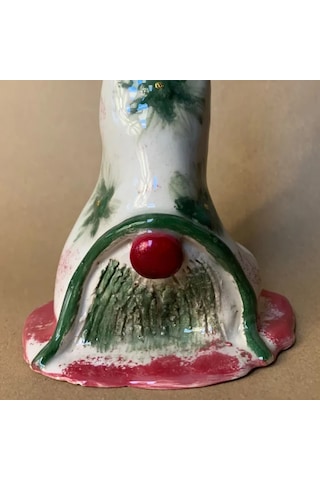 Uretti - Zehra 8449 - El Yapımı Seramik Tasarım Yılbaşı Ağacı Biblo - 10 X 22 Cm 1 Adet