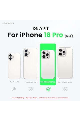 iPhone Uyumlu 16 Pro Kılıf Sararmaz Sert Şeffaf Lens Hoparlör Koruma