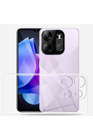 Tecno Spark Go 2023 Kılıf Şeffaf İnce Ve Esnek Süper Silikon Kılıf
