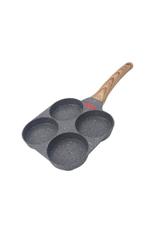 Mufunye Dört Delikli Derin Yumurta Ve Krep Tavası, Yapışmaz Yüzey, Tüm Ocaklarda Kullanım, Yeni Geliştirilmiş Model Çok Renkli