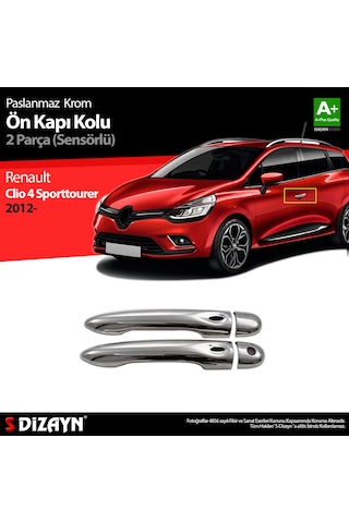 S-dizayn Renault Clio 4 Sporttourer Krom Kapı Kolu 2 Kapı Sensörlü 2012-2019