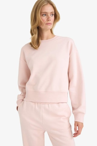 Defacto Boxy Fit Bisiklet Yaka Basic Düz Sweatshirt B8568ax25aupn364 Pembe