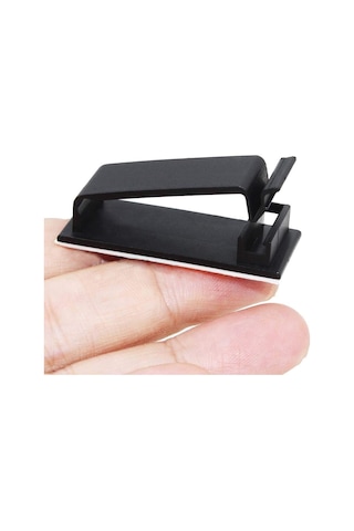 Orret Home 4 Adet Kendinden Yapışkanlı Kablo Yönetim Klipsleri, Çok Amaçlı Kablo Düzenleyiciler, Tel Klipler, Tv, Pc, Dizüstü, Ethernet Kablosu İçin Kablo Tutucu, Masaüstü Ve Ev Ofis Kullanımı Siyah