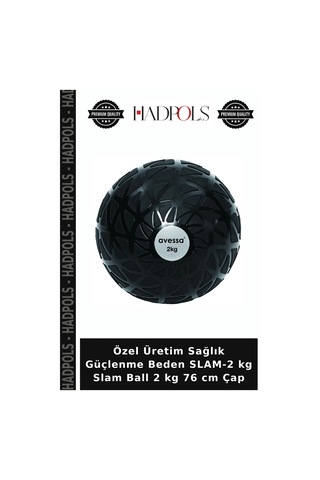 Özel Üretim Sağlık Güçlenme Beden Slam-2 Kg Slam Ball 2 Kg 76 Cm Çap