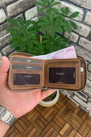 Derije Hakiki Deri Antik Taba Fermuarlı Yatay Mini Cüzdan T1488 Çok Renkli