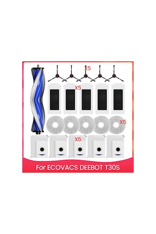 Ecovacs Robot Süpürge Parçaları İçin T30s Süpürge Aksesuarları Kiti