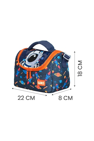 Wia Lacivert Turuncu Astronot Erkek Çocuk Beslenme Çantası - Isı Yalıtımlı Çok Renkli