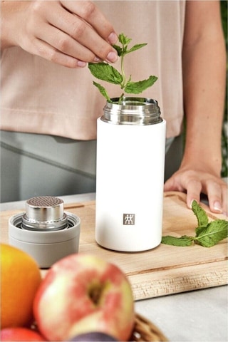 X1 Zwilling Süzgeçli Termos Matara Beyaz 420 Ml Py48-4