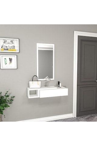 Arnetti Vien Aynalı Çekmeceli Dresuar Beyaz