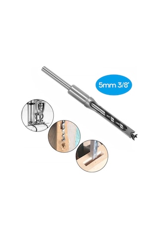 Youmex Ahşap İşçiliği Kare Delik Matkap Ucu - Hss Malzeme Dayanıklı - 3/8 İnç 9.5mm - Viraj Ve Tenon Makinesi İçin