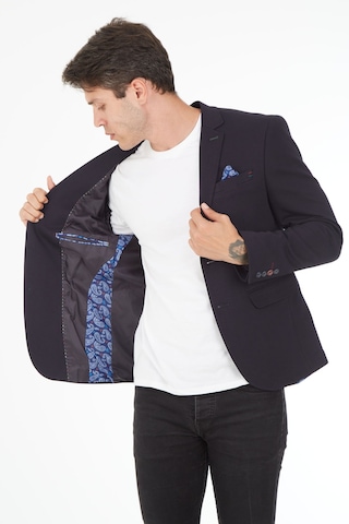 Sposo 5116 Dar Kalıp Örme Kumaş Lacivert Erkek Blazer Ceket Lacivert