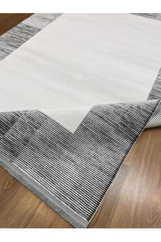 Akrilik Siyah, Beyaz Salon Halısı 160x230 Siyah, Beyaz