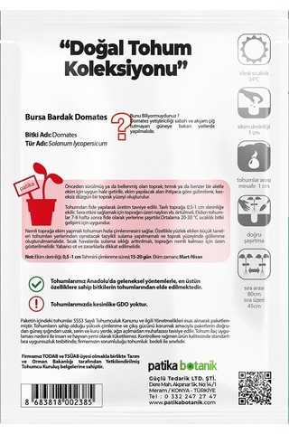 150 Adet Yerli Ata Rio Grande Bursa, Salçalık Domates Tohumu
