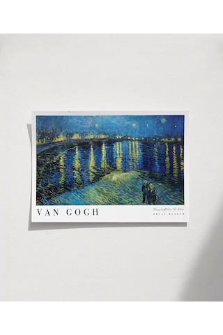 Çerçevesiz Poster Vincent Van Gogh Ren Nehri Nde Yıldızlı Bir Gece