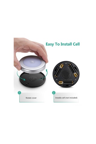 Geeksen 6'lı Paket Akıllı İnsan Algılama Lamba 6 Led Ev Yolu Dolap Tuvalet Işığı Otomatik Aç-kapa Beyaz Işık Diğer