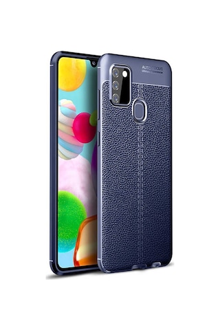 Samsung Uyumlu Galaxy A21S Kılıf Zore Niss Silikon Kapak-Lacivert